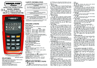 Thumbnail of document Manual - HH801A 1 & 2 Channel K & J Thermocouple Types Temperature Meter